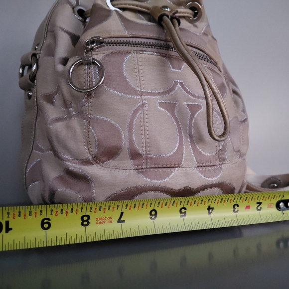 Coach Tan Shoulder Bag with Signature Pattern - Picture 5 of 7